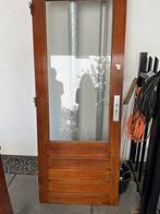 GRATIS Merbau brandwerende deur en 1 buitendeur, Ophalen, Binnendeur, 200 tot 215 cm, Glas