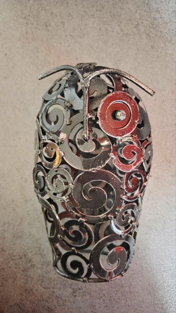 Metalen uil kunst, Antiek en Kunst, Kunst | Overige Kunst, Ophalen of Verzenden