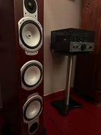 van der Veen uL40-s2 Buizenversterker met Monitor Audio RS8, Zo goed als nieuw, 120 watt of meer, Front, Rear of Stereo speakers