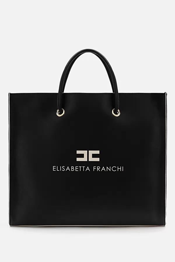 Elisabetta franchi 3 delig monogram shopper, Ophalen of Verzenden, Zo goed als nieuw, Blauw, Shopper