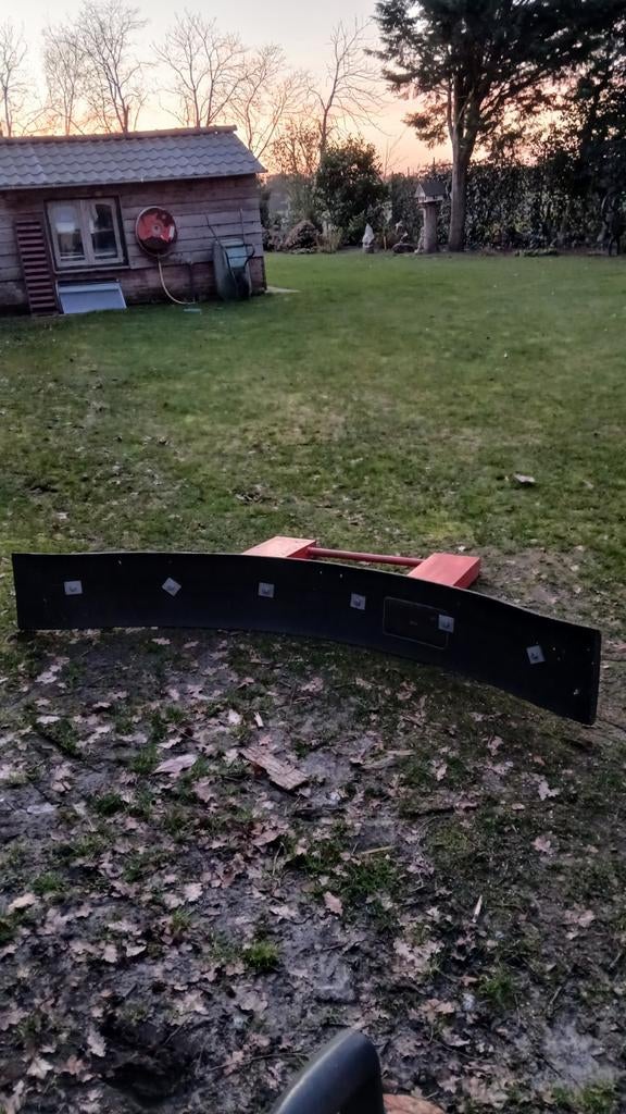 Sneeuwschuif modderschuif voerschuif heftruck rubberschuif, Tuin en Terras, Ophalen