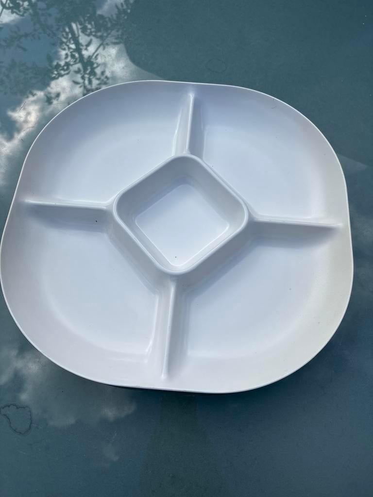 Witte HEMA serveerschaal met 5 vakken, Overige materialen, Gebruikt, Ophalen of Verzenden, Schaal of Schalen