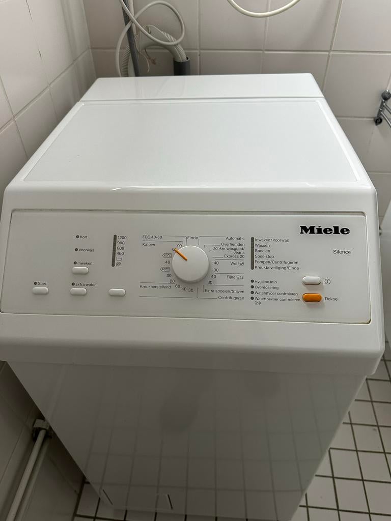 Miele wasmachine bovenlader WW610 WCS, Witgoed en Apparatuur, Wasmachines, Gebruikt, Bovenlader, 4 tot 6 kg, 85 tot 90 cm, 1200 tot 1600 toeren