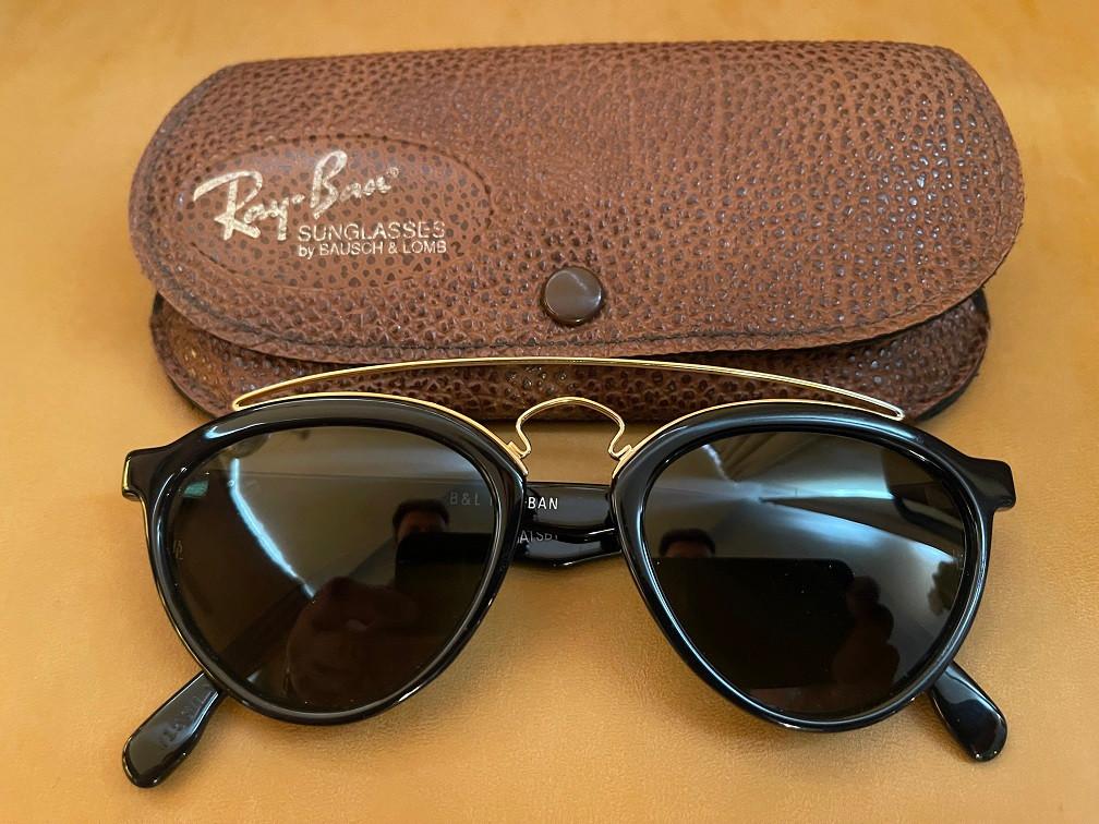 NIEUWE Vintage zonnebril B&L Ray-Ban Gatsby 8 zwart GAT01, Ray-Ban USA, Zonnebril, Zwart, Nieuw