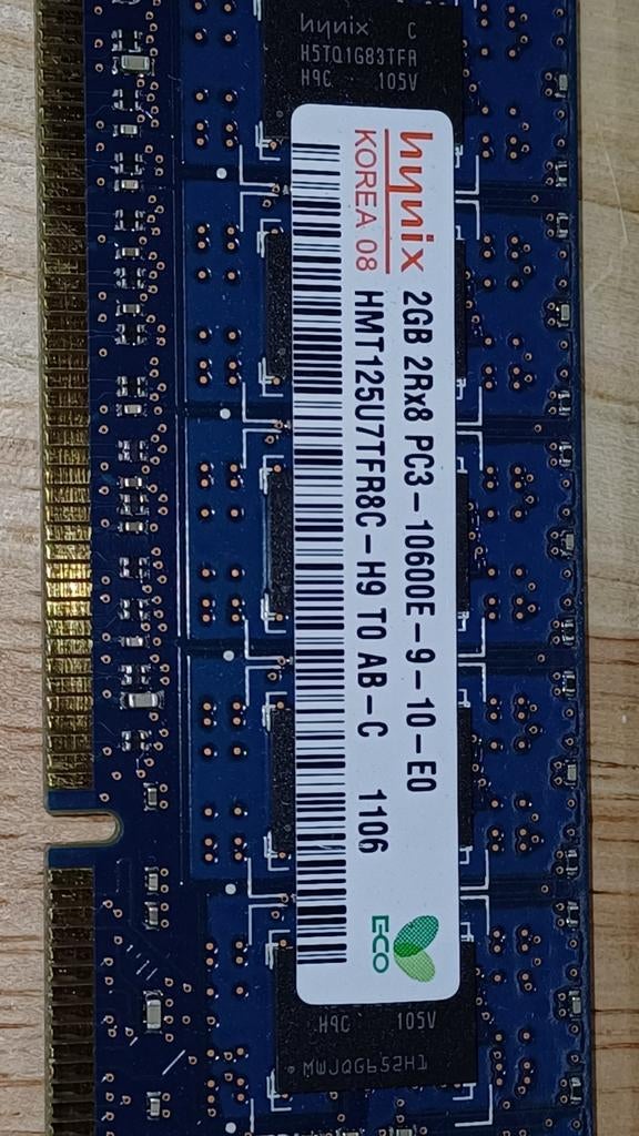 6x 2GB PC3 10600 geheugen voor pc., DDR3, Ophalen of Verzenden, Desktop, 2 GB