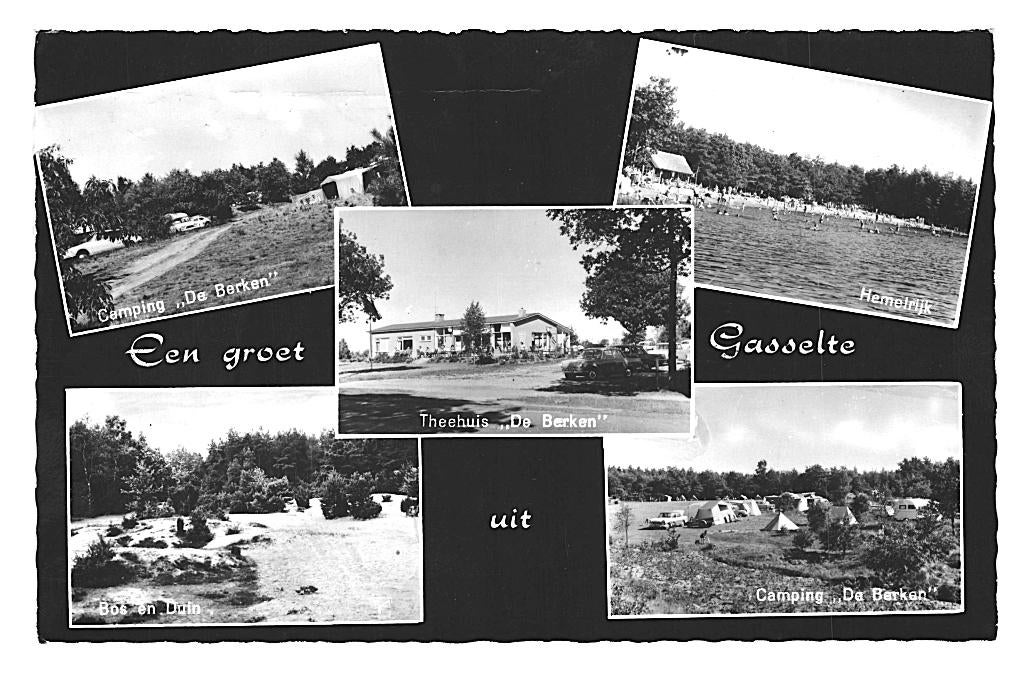 948370 Gasselte Drenthe 1970 Theehuis Camping de Berken, Ophalen of Verzenden, 1960 tot 1980, Gelopen, Drenthe