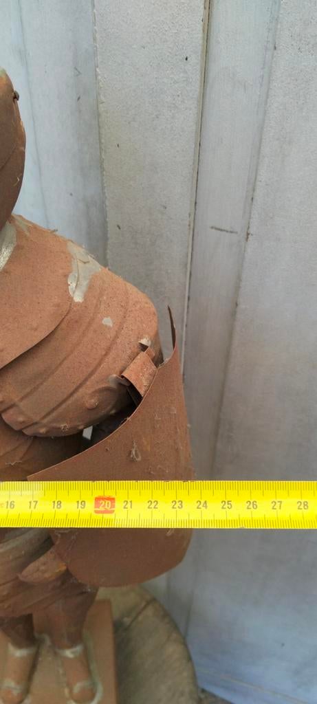 Mooie brocante metalen Ridder, roestig Harnas, Ophalen of Verzenden