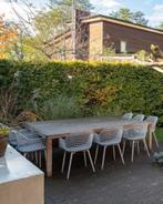 Teak tuintafel ALFA van NMOSS 200x200 cm, Ophalen, Zo goed als nieuw, Teakhout