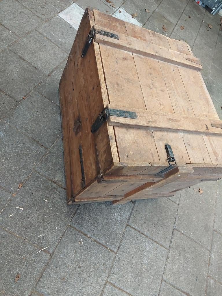 Prachtige houten kist (zonder houtworm), Ophalen, Gebruikt, 50 tot 100 cm, 50 tot 75 cm