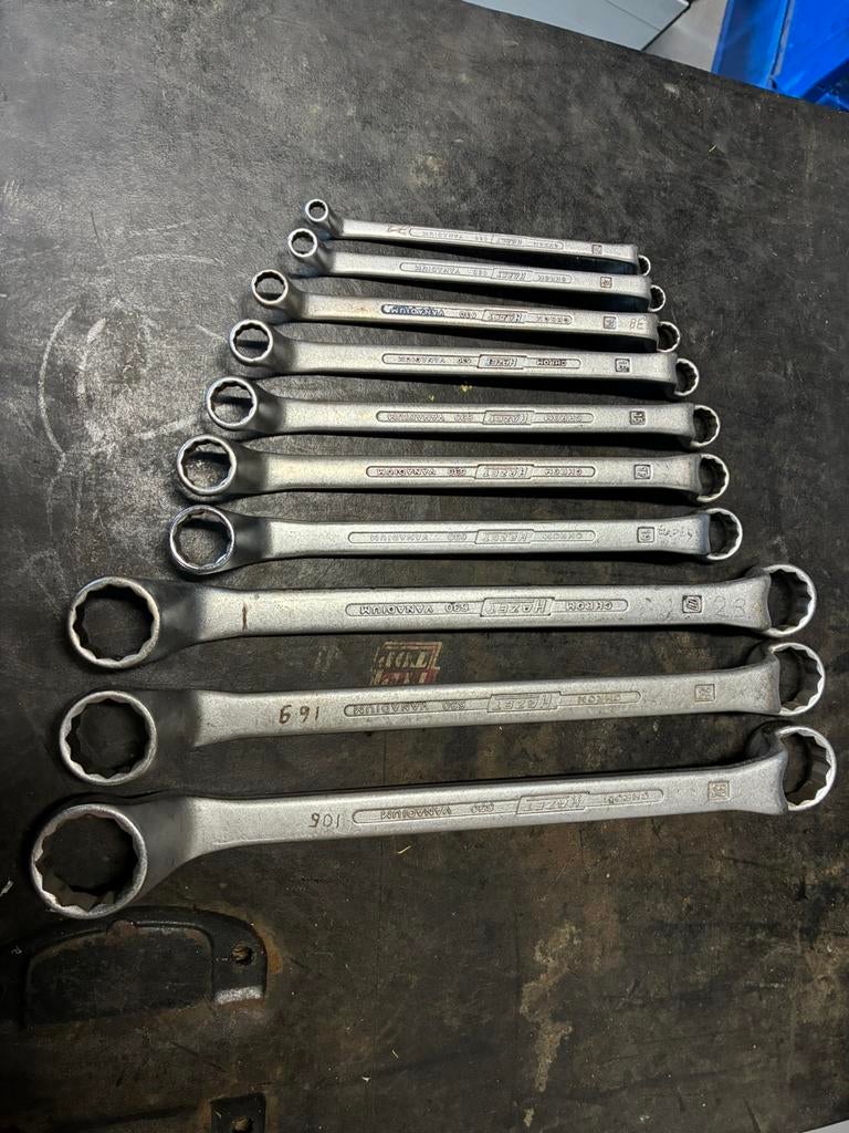 Hazet No.630 ringsleutelset 10-delig, Ophalen of Verzenden, Gebruikt