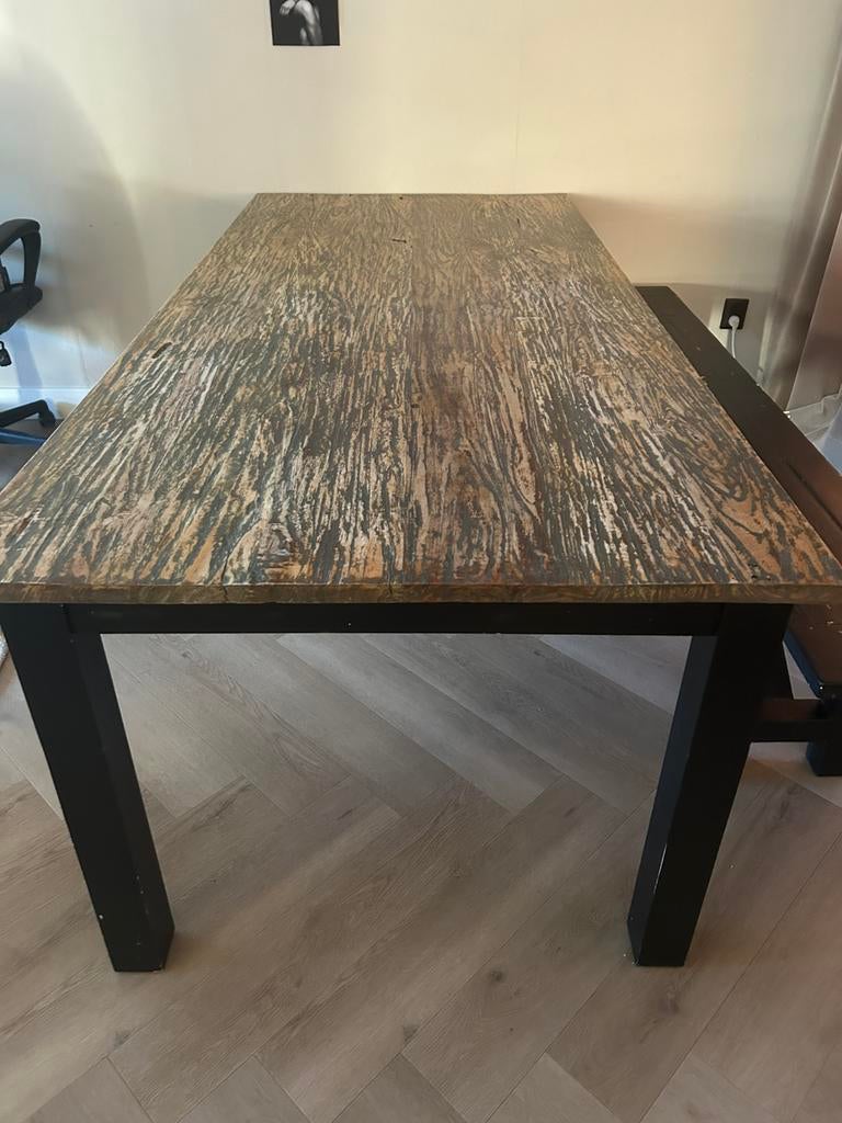 Eettafel 220x100, Ophalen, Zo goed als nieuw, Rechthoekig, 50 tot 100 cm