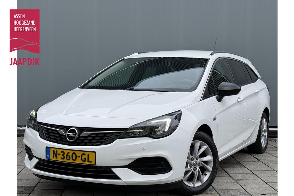 Opel Astra Sports Tourer BWJ 2021 | 1.2T 131PK Bus Elegance, Auto's, 1199 cc, Leder en Stof, Wit, Origineel Nederlands