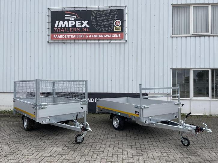 Bij Impex Eduard plateau afm. 260x150 1000-1350 of 1500 kg, Auto diversen, Aanhangers en Bagagewagens, Nieuw