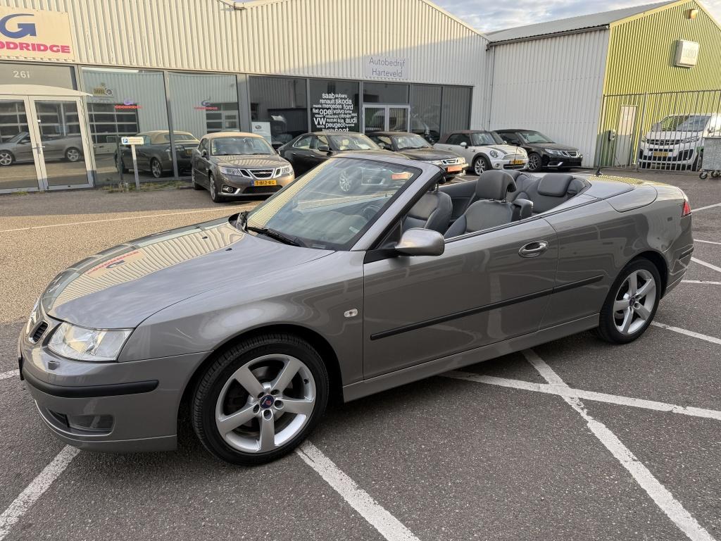 Saab 9-3 Cabrio 2.0 T Vector met nieuwe kap (bj 2006), Auto's, Saab, Gebruikt, 4 stoelen, Bedrijf, Grijs