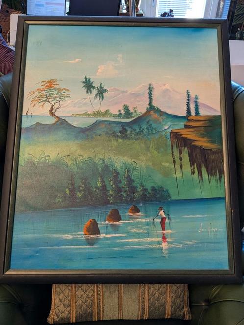 ≥ Schilderij van een tropisch landschap — Kunst | Schilderijen