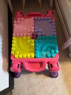 Mega Bloks bouwtafel met tas met blokken, roze, Ophalen, Gebruikt, Megabloks