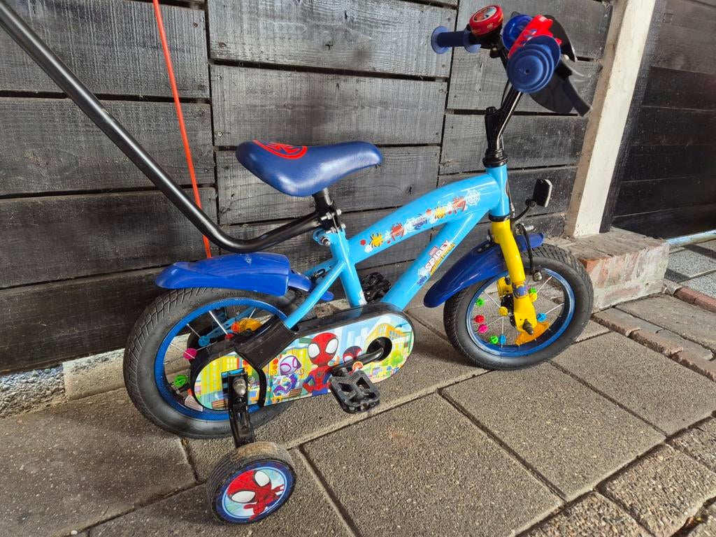 Kinderfiets 12 inch met zijwieltjes, Fietsen en Brommers, Fietsen | Kinderfietsjes, Ophalen, Gebruikt, Minder dan 16 inch, Zijwieltjes
