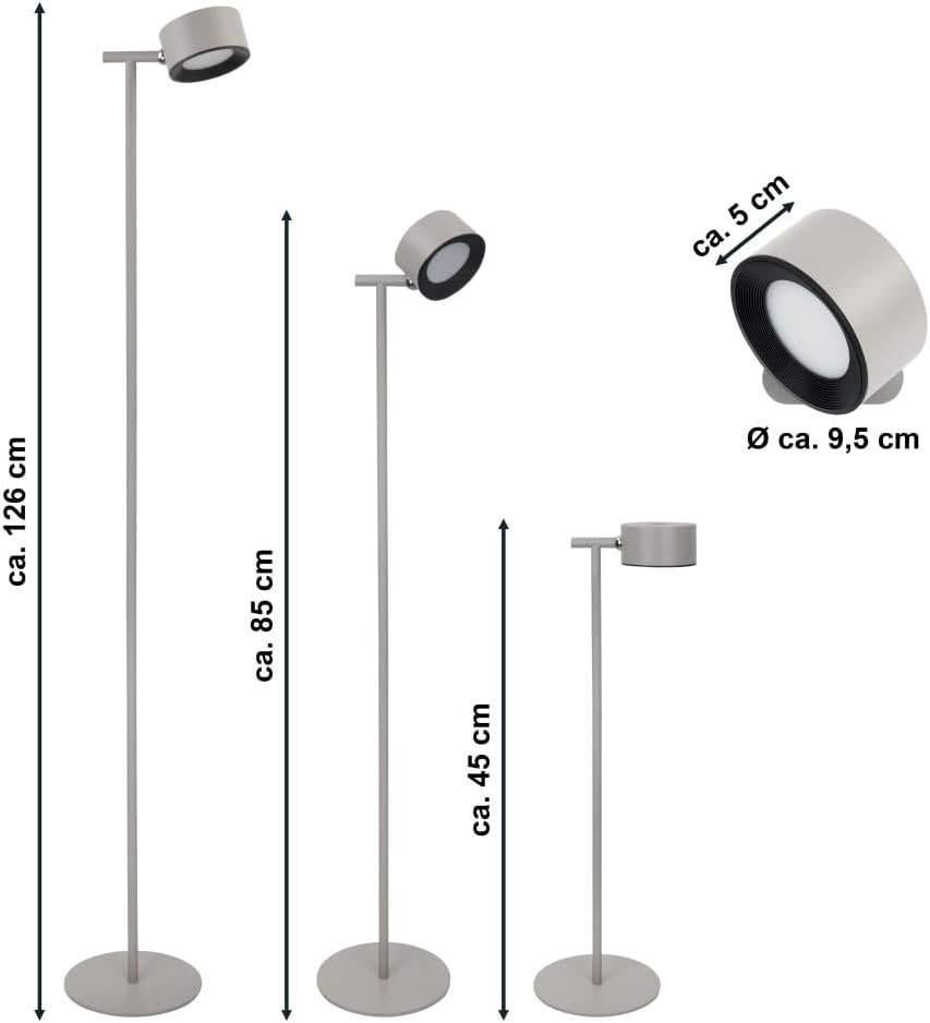 Casalux 4-in-1 Akku-LED Staande Lamp – Zwart/Wit – NIEUW, 100 tot 150 cm, Nieuw, Ophalen of Verzenden, Metaal