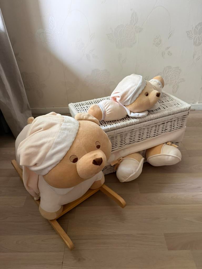 Nanan hobbelbeer en nanan medium mand, Ophalen of Verzenden, Zo goed als nieuw