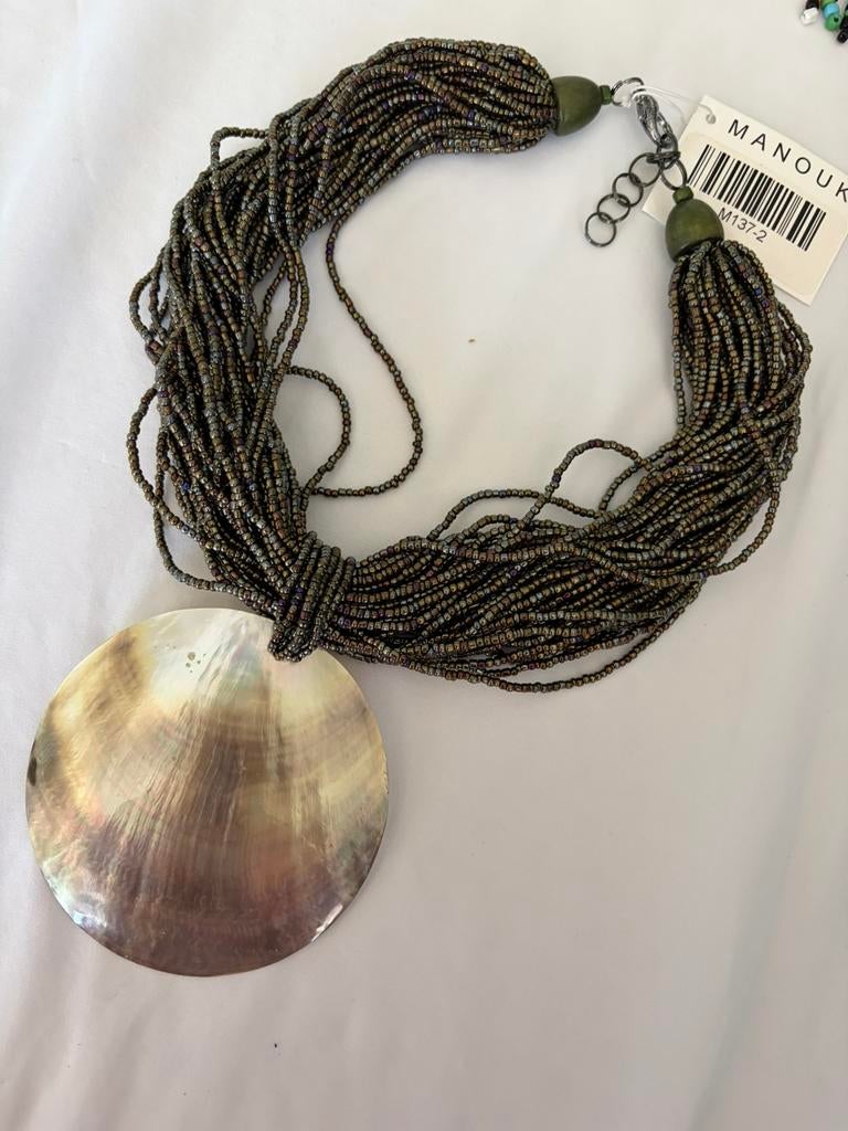Handgemaakt halsketting, apart Nieuw, Nieuw, Ophalen of Verzenden, Goud, Overige materialen
