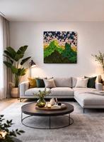 Handgemaakt mosschilderij 1x1m – uniek design, Antiek en Kunst, Ophalen