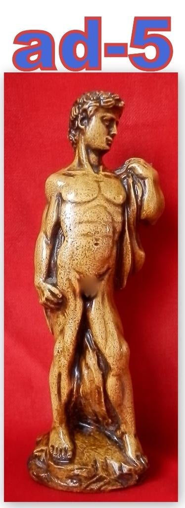 ad-5 Beeldje ( Gips ) van Adonis hoogte 15 cm, Ophalen of Verzenden, Zo goed als nieuw