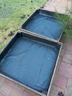 2x Moestuin bloembak 100x100x16 compleet, Ophalen, Minder dan 30 cm, 100 cm of meer, Zo goed als nieuw