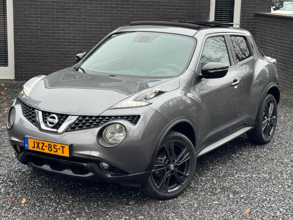 Nissan Juke 1.2 116PK PANORMADAK 1E EIG Camera Navi Cruise D, Voorwielaandrijving, Gebruikt, Zwart, 4 cilinders