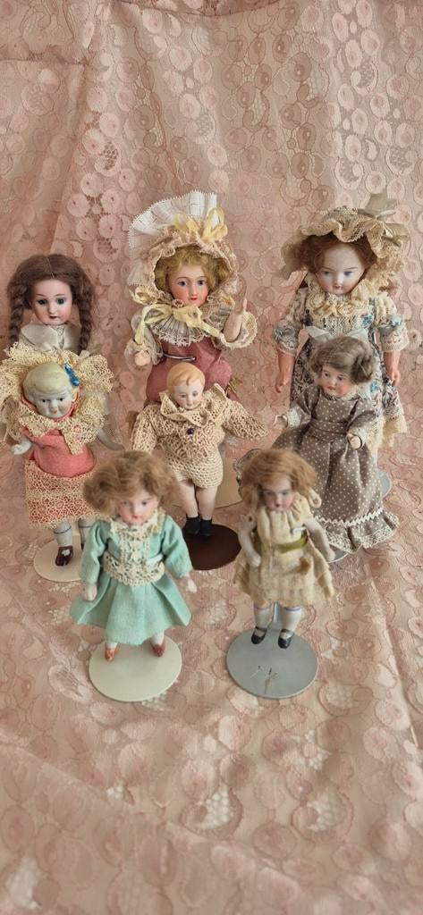 Diverse antieke porseleinen popjes, Verzamelen, Poppen, Ophalen of Verzenden, Zo goed als nieuw, Pop