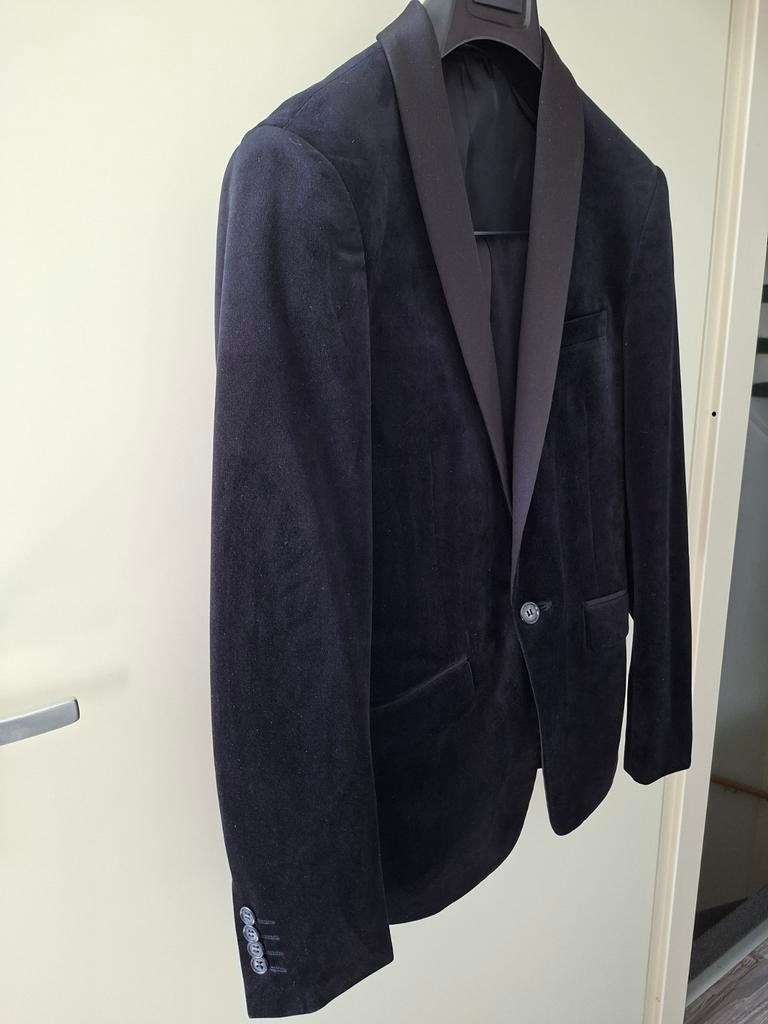 Lindbergh fluwelen kostuum zwart - Gala/Feest, Ophalen of Verzenden, Zo goed als nieuw, Maat 46 (S) of kleiner, Zwart