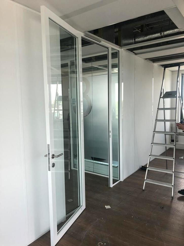 Glaswand/systeemwand/kantoorwand, Doe-het-zelf en Verbouw, Glas en Ramen, Zo goed als nieuw, 160 cm of meer, Ophalen of Verzenden