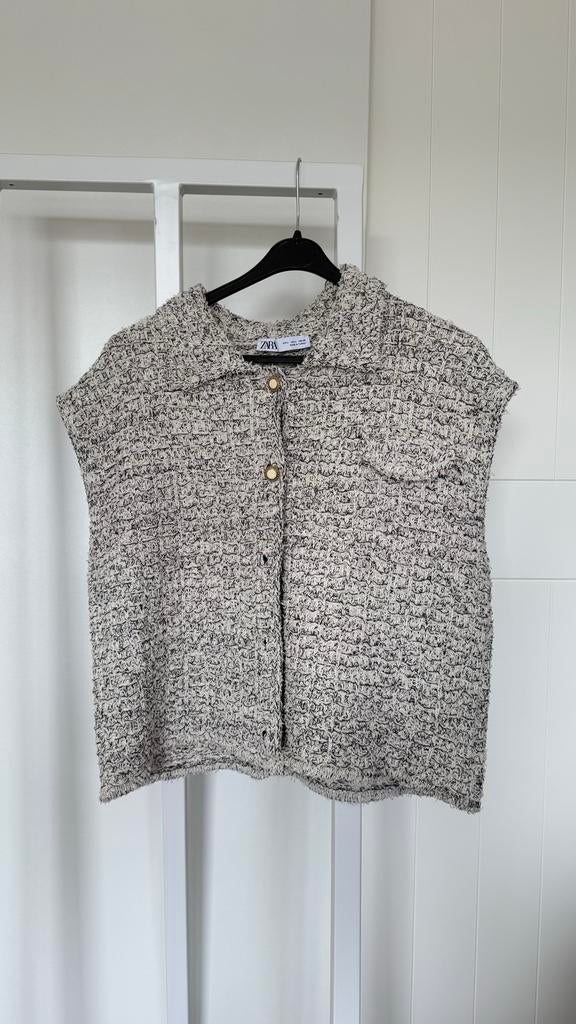 Zara gilet jasje maat L in goede staat, Kleding | Dames, Jasjes, Kostuums en Pakken, Beige, Maat 42/44 (L), Ophalen of Verzenden