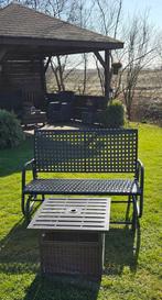 Weerbestendig wicker schommelbank met tafel, Ophalen, Gebruikt, Wicker, Schommelbank