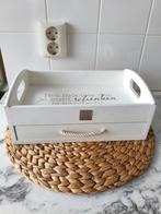 Leeff Houten theedoos Wit met 2 Lades - 10x20x30 cm, Ophalen of Verzenden