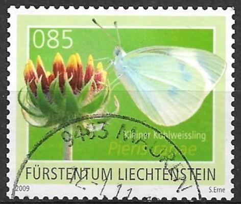Liechtenstein 2009 mi.1528 insect KLEIN KOOLWITJE  nom.0,85, Postzegels en Munten, Postzegels | Europa | Overig, Gestempeld, Overige landen