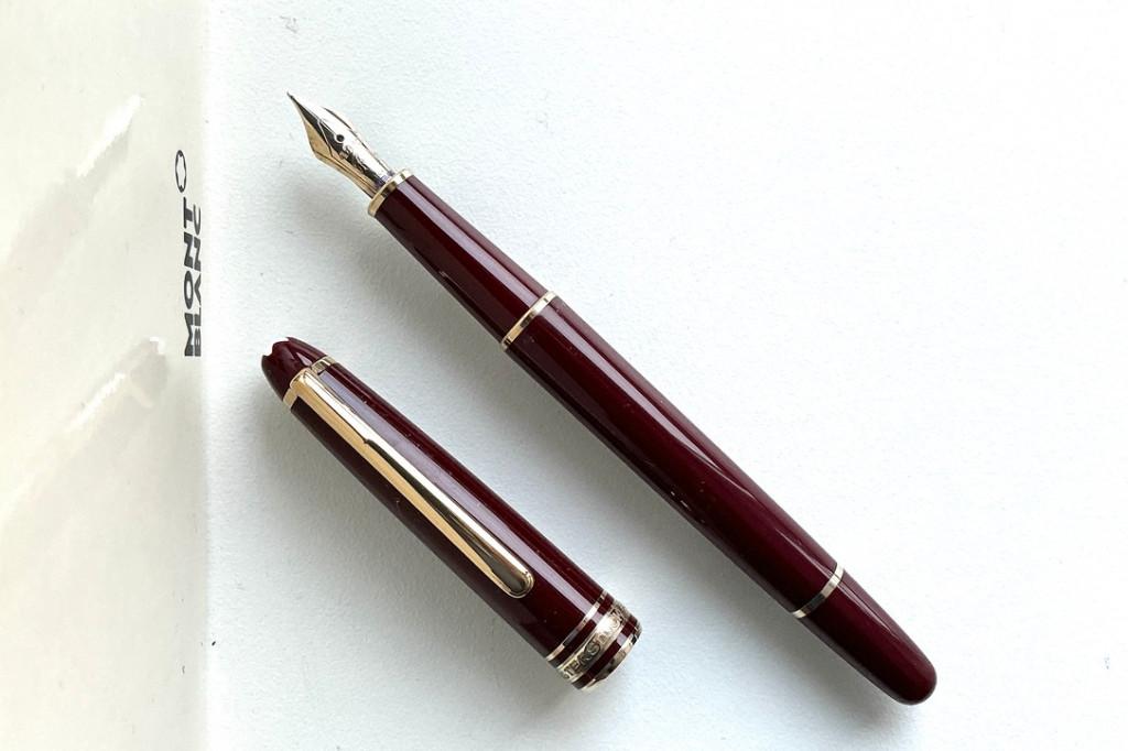 Montblanc Meisterstück Classic 144 vulpen Bordeaux Rouge (M), Ophalen of Verzenden, Zo goed als nieuw, Vulpen, Mont Blanc