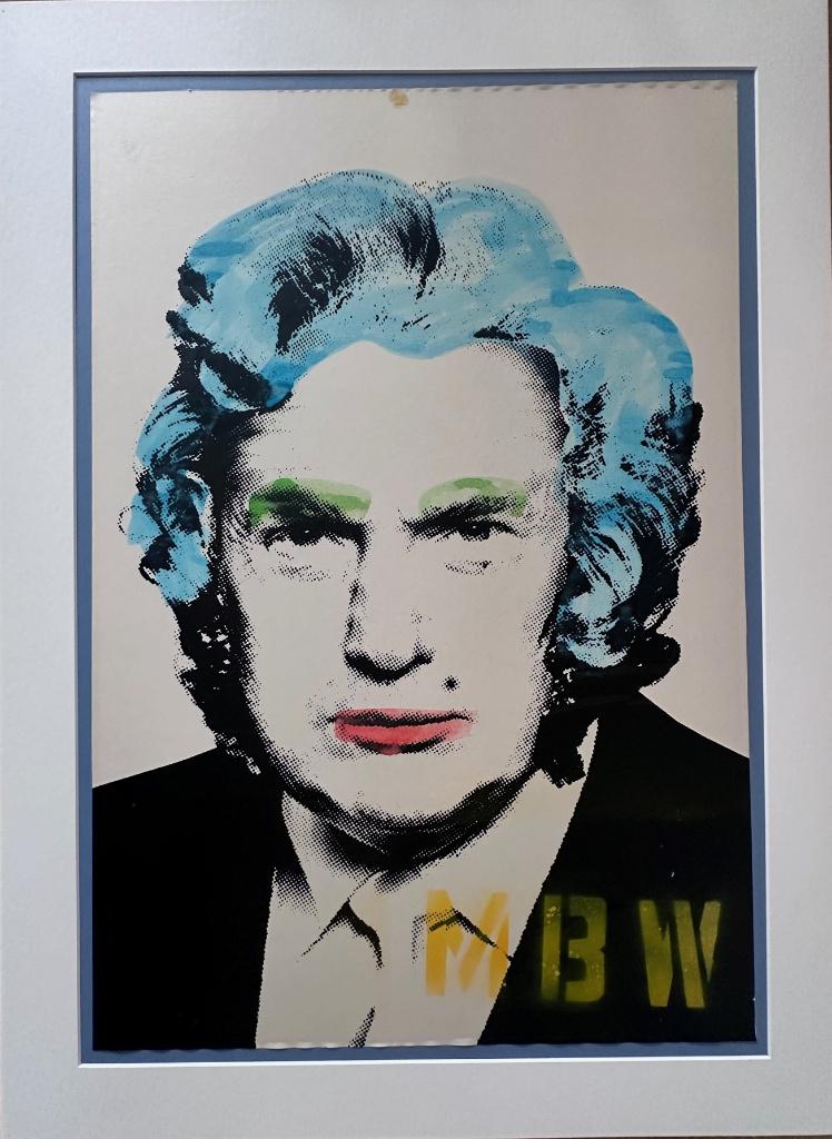 Mr Brainwash zeefdruk Monroe en Trump, Antiek en Kunst, Ophalen