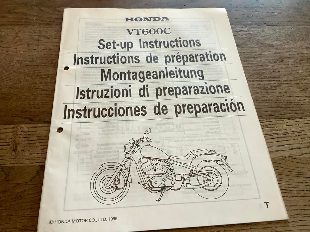 Honda VT600C Handleiding / Instructies 1995., Verzenden, Honda
