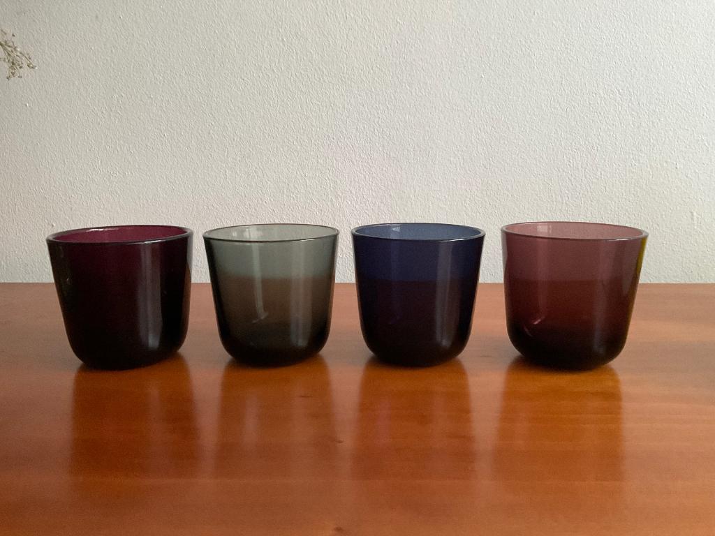 Nuutajärvi, Finland: 4 glazen 5023 (18 cl) Kaj Franck 1953, Antiek en Kunst, Antiek | Glas en Kristal, Ophalen of Verzenden