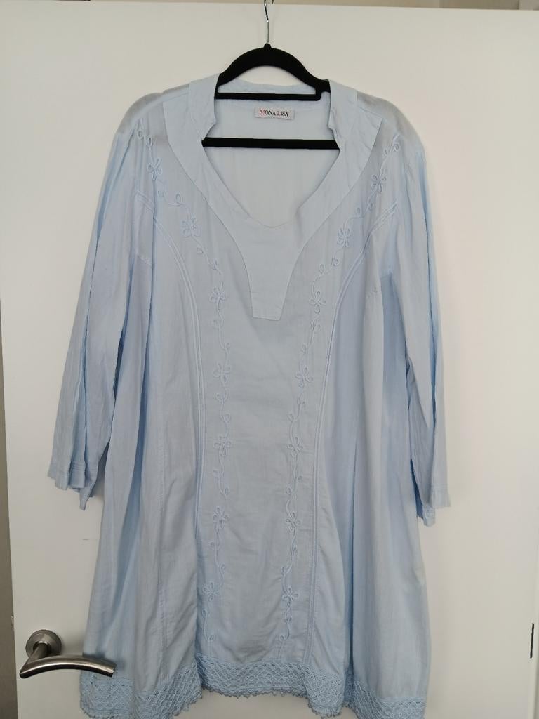 Te Koop: MONA LISA Tuniek,  mt 50. Lichtblauw. ( J-108), Kleding | Dames, Grote Maten, Blauw, Blouse of Tuniek, Mona Lisa, Ophalen of Verzenden