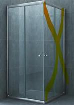 2 glazen wanden 1 gedeelte van een hoekinstap douche, Doe-het-zelf en Verbouw, Glas en Ramen, Ophalen, Minder dan 80 cm, 160 cm of meer