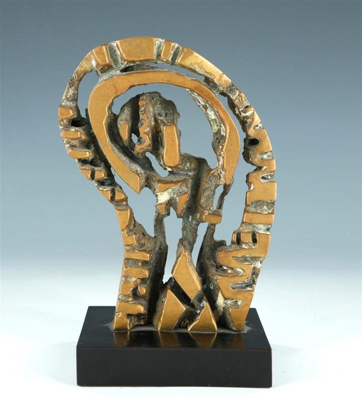 Bronzen Sculptuur Beeld van Hugo Rodriguez h. 19 cm., Antiek en Kunst, Kunst | Beelden en Houtsnijwerken, Ophalen of Verzenden