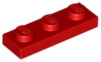 Lego plaatjes/plates 1x3 rood 15 stuks losse onderdelen, Ophalen of Verzenden, Gebruikt, Losse stenen, Lego