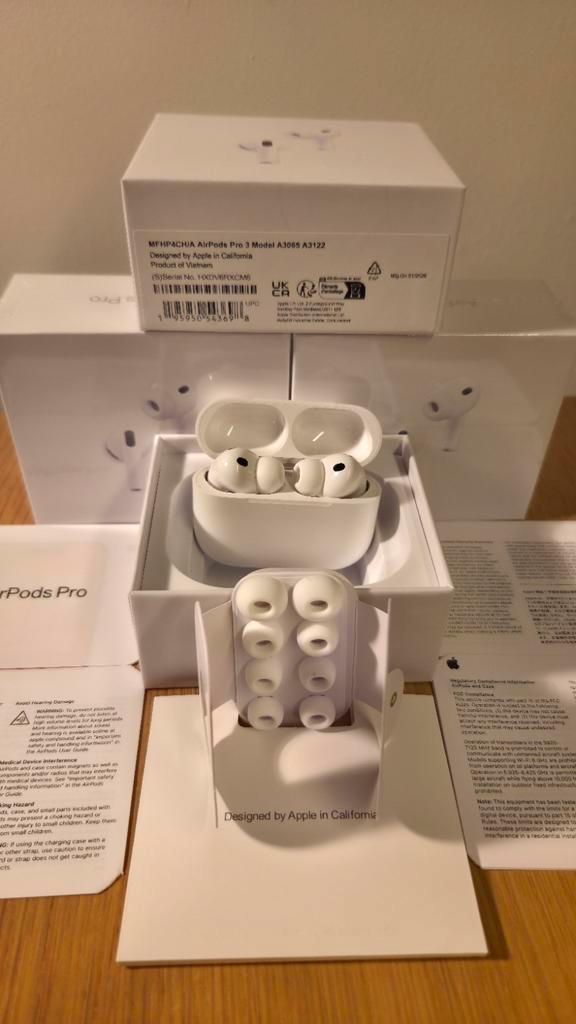 AirPods Pro 3 | Top ANC & Fabrieksgeseald, Telecommunicatie, Mobiele telefoons | Oordopjes, Nieuw, In gehoorgang (in-ear), Wit