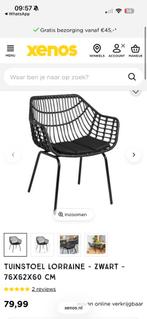 6 Xenos tuinstoelen, Lorraine, zwart, zo goed als nieuw, Tuin en Terras, Tuinstoelen, Ophalen, Zo goed als nieuw, Overige materialen