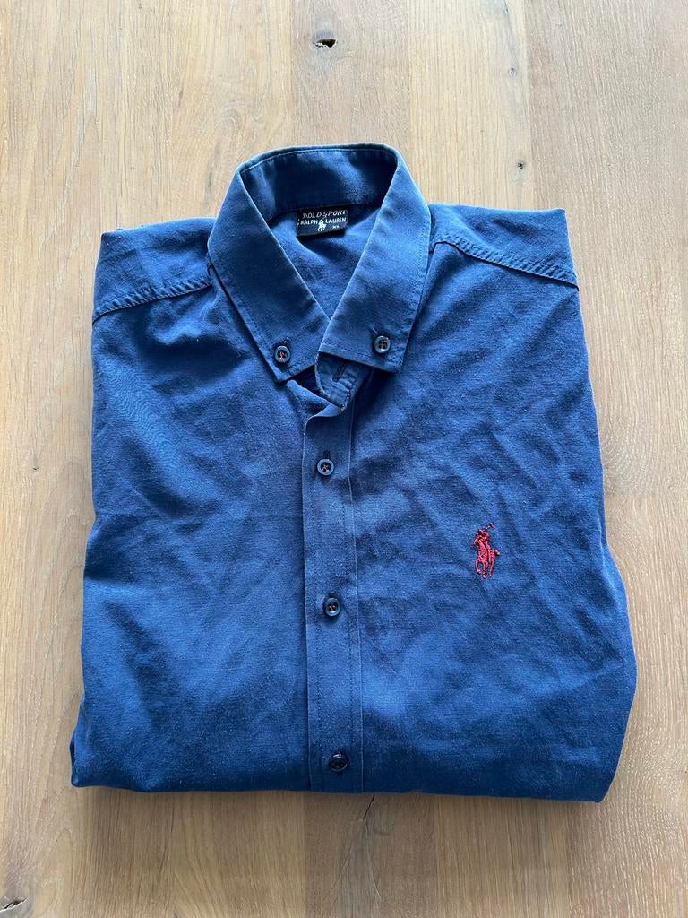 Polo Sport Ralph Lauren overhemd XL, Kleding | Heren, Ophalen of Verzenden, Gedragen, Blauw, Halswijdte 43/44 (XL)