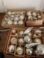 Oude glazen zilverkleurige Kerstboomversiering, Diversen, Kerst, Ophalen, Gebruikt