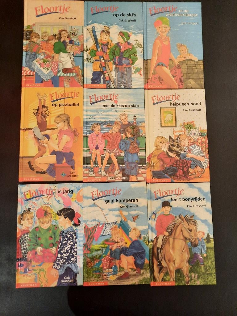 Boeken voor meiden uit de serie Floortje. 9 voor 18 euro, Ophalen of Verzenden, Zo goed als nieuw, Fictie, Cok Grashoff
