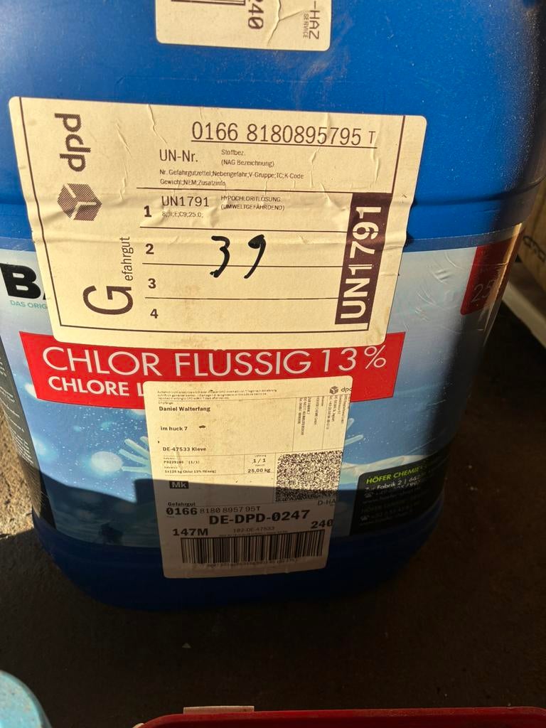 Zwembad, Pool, Verzorgingsmiddelen PH plus PH min Chlor, Ophalen, Zo goed als nieuw, Reinigingsmiddel