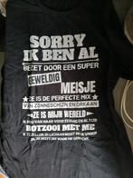 Zwart bedrukt t-shirt., Ophalen of Verzenden, Zo goed als nieuw, Maat 56/58 (XL), Zwart